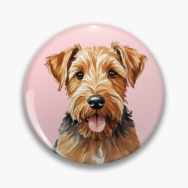 Item preview, Airedale Terrier Watercolor Puppy Dog (pink) designed and sold by Magnolia Valley Art.