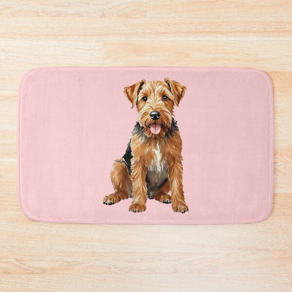 Item preview, Airedale Terrier Watercolor Puppy Dog (pink) designed and sold by Magnolia Valley Art.