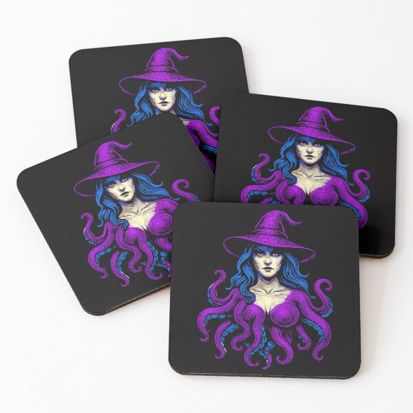 Item preview, Sea Witch – Dark Ocean Sorceress Art designed and sold by SeoulInkSoul.