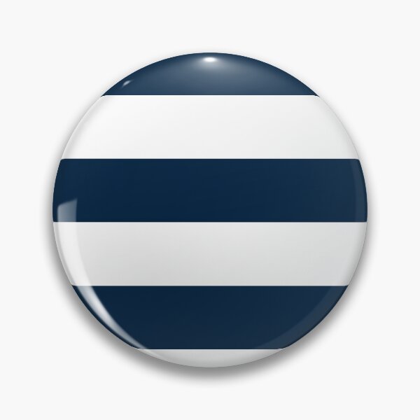 Item preview, Dark Sailor Blue White Wide Cabana Horizontal Stripes designed and sold by Feeling Artsy.