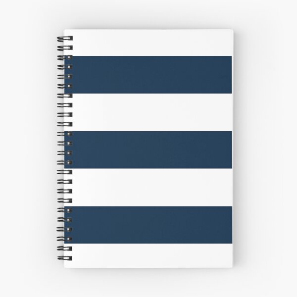 Item preview, Dark Sailor Blue White Wide Cabana Horizontal Stripes designed and sold by Feeling Artsy.