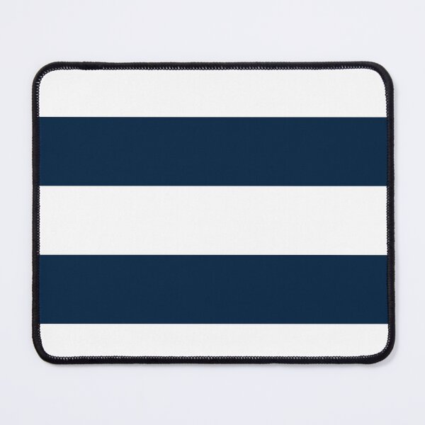 Item preview, Dark Sailor Blue White Wide Cabana Horizontal Stripes designed and sold by Feeling Artsy.