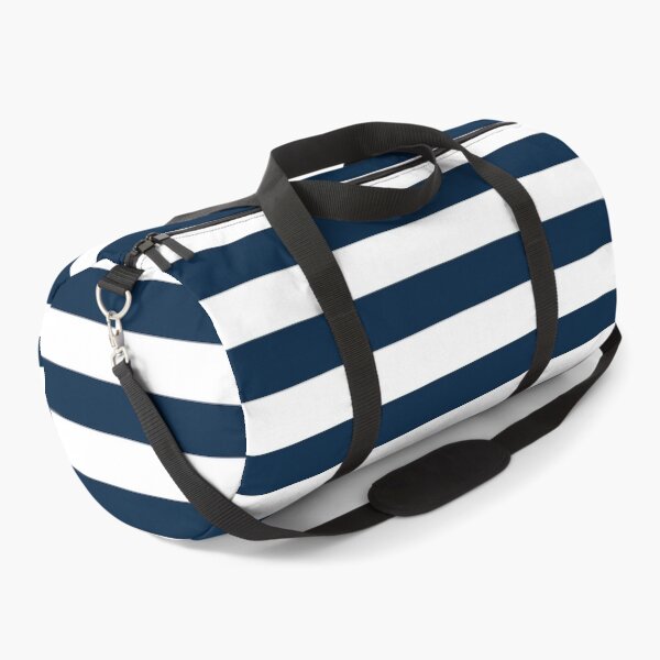 Item preview, Dark Sailor Blue White Wide Cabana Horizontal Stripes designed and sold by Feeling Artsy.