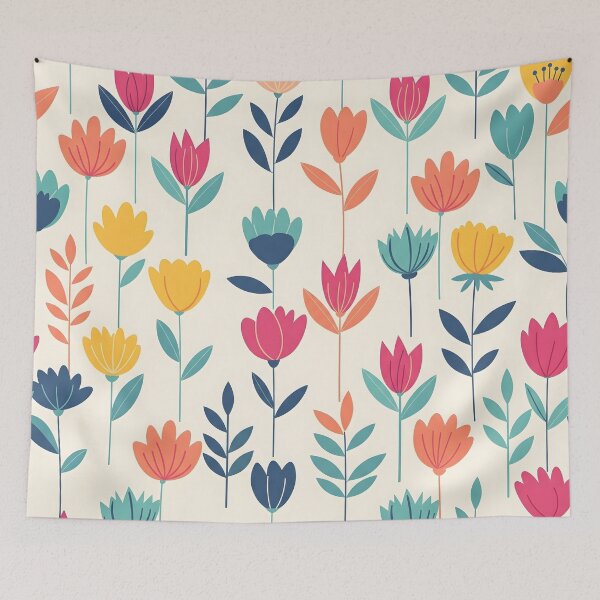 Item preview, Colorful Floral Pattern | Modern Minimalist Flower Design designed and sold by ShabanMerch.