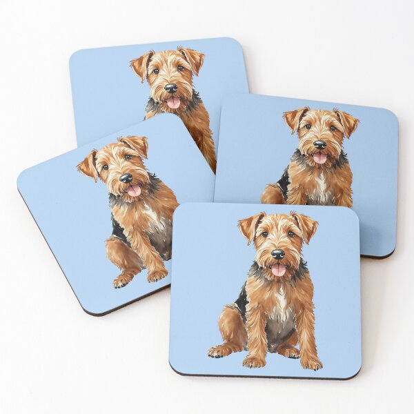 Item preview, Airedale Terrier Watercolor Puppy Dog (blue) designed and sold by Magnolia Valley Art.