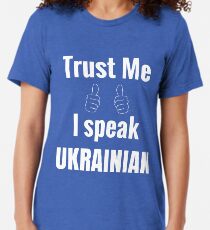 Cute Ukrainian Gift Shirt For Men Women Kids Tri-blend T-Shirt
