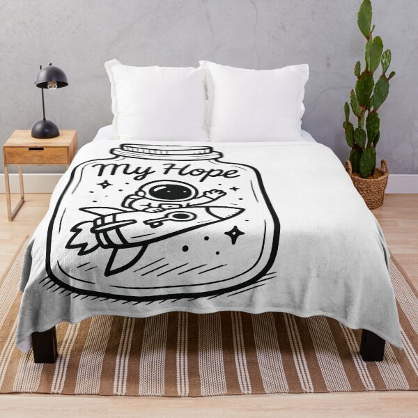 Item preview, Astronaut Riding Rocket Ship My Hope Doodle designed and sold by EdvvinStudios.