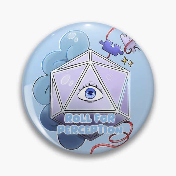 Artikelvorschau, Wahrnehmungswurf Roll for Perception D20 entworfen und verkauft von Respawn and Repeat.