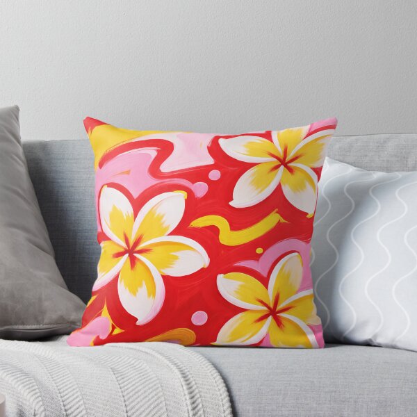 Item preview, Crimson Wave Tropical Petals White Hawaiian Flower designed and sold by Star3NowForMe.