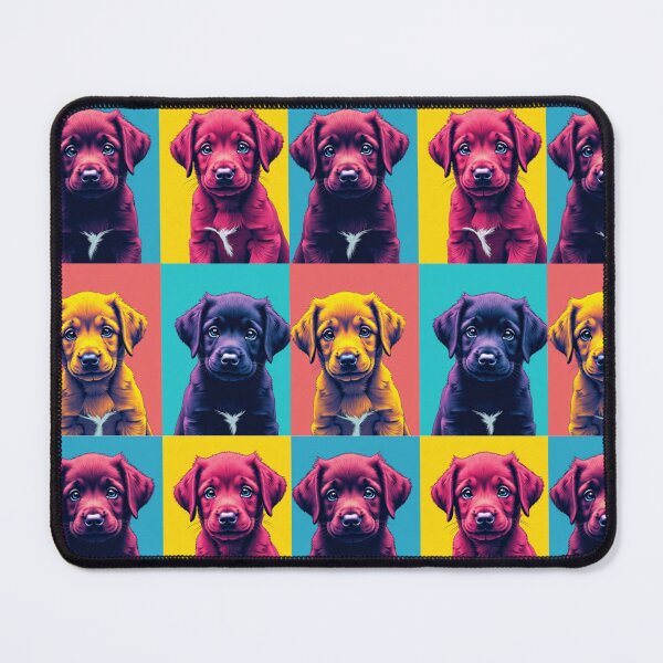 Item preview, Cuarteto de Cachorros Pop Art: Arte mural retro con animales vibrantes designed and sold by DavisDesigns79.