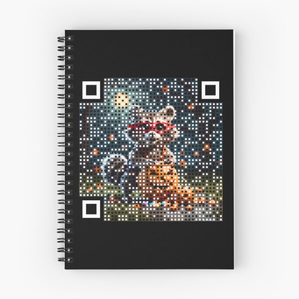 Item preview, Pumpkin Bandit Raccoon QR : Dare To Scan - Halloween Collection designed and sold by LA Art.
