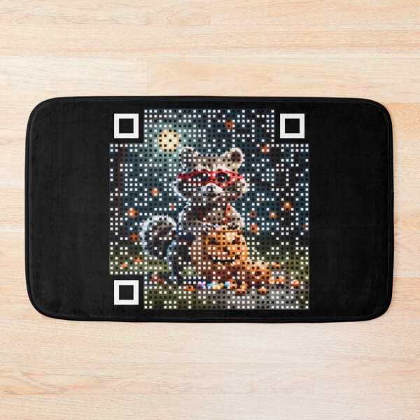 Item preview, Pumpkin Bandit Raccoon QR : Dare To Scan - Halloween Collection designed and sold by LA Art.