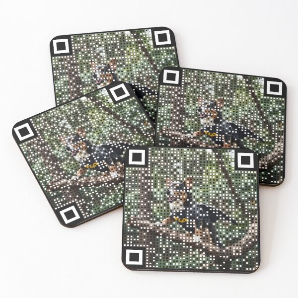 Item preview, Bat-Dog Chill QR : Dare To Scan - Halloween Collection designed and sold by LA Art.