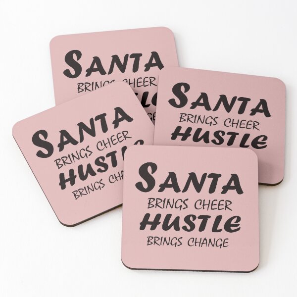 Item preview, Santa Brings Cheer, Hustle Brings Change – Festive Motivation Quote Design designed and sold by ArtNestVerse.