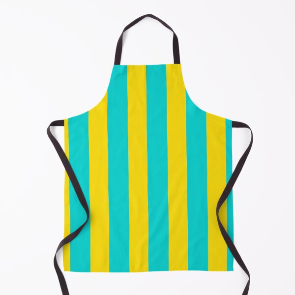 Item preview, Turquoise and Yellow Tropical Wide Vertical Stripes designed and sold by Feeling Artsy.