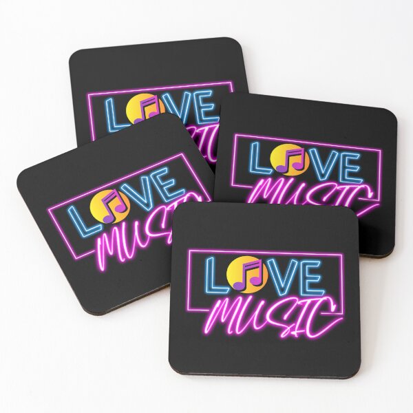 Item preview, I LOVE MUSIC – Synthwave logo designed and sold by Wawan35200.