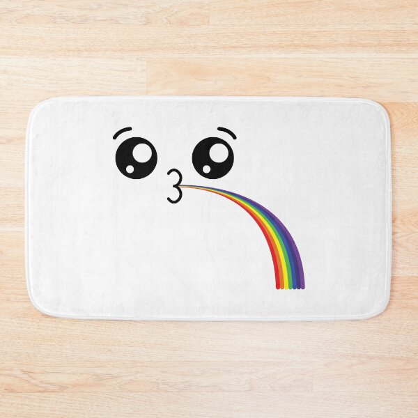 Item preview, Cute kawaii spitting rainbow face designed and sold by BlushyPrint.
