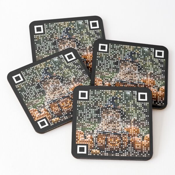 Item preview, Pumpkin Drummer Cat QR : Dare To Scan - Halloween Collection designed and sold by LA Art.