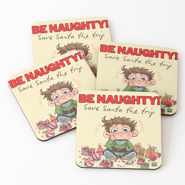 Item preview, Be Naughty! Christmas Funny Design designed and sold by ravenmandyshop.