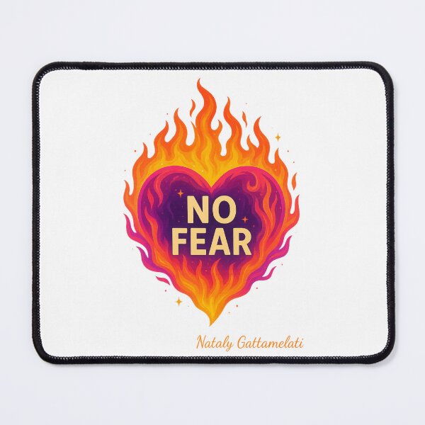 Item preview, ? No Fear — Bold Motivational Heart on Fire | Empowering Inspirational Design designed and sold by natalygattamelati.