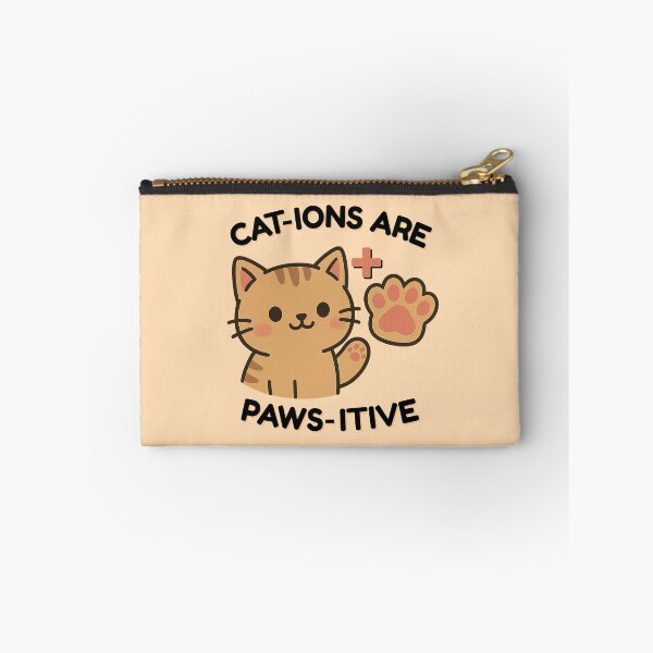 Item preview, Cat-ions Are Paw-sitive – Cute Chemistry Cat Pun designed and sold by sciencenotes.