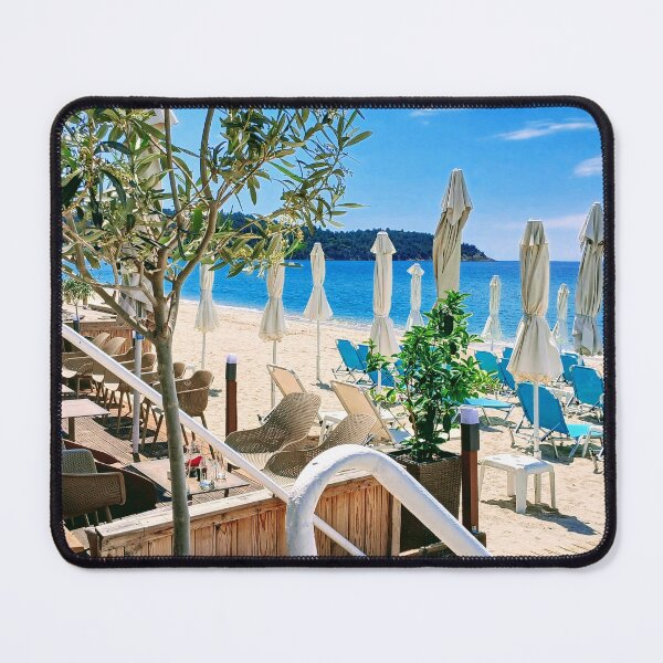 Item preview, Blue sea and blue chairs. designed and sold by ronsaunders47.