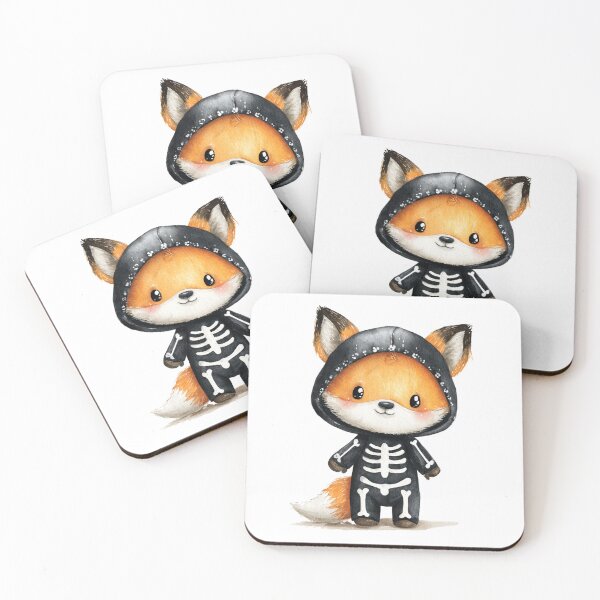 Item preview, Cute fox dressed as a skeleton designed and sold by MendaciousMina.