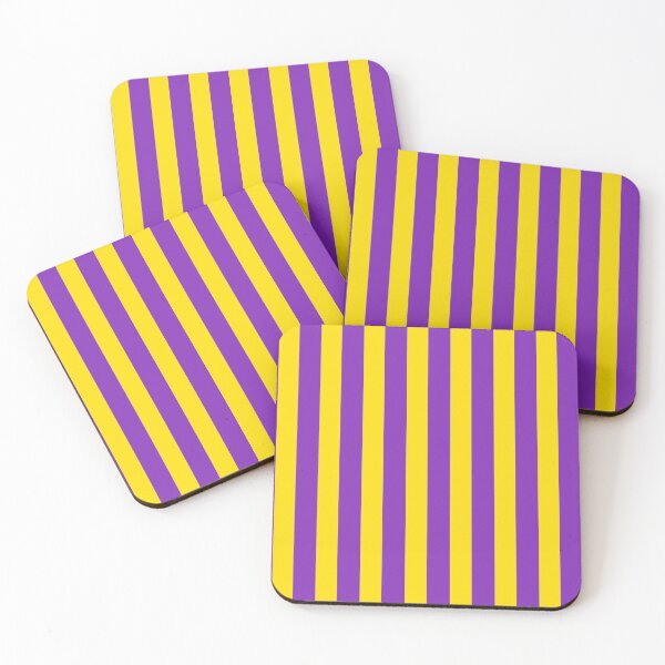 Item preview, Purple and Yellow Tropical Wide Vertical Stripes designed and sold by Feeling Artsy.