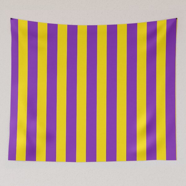 Item preview, Purple and Yellow Tropical Wide Vertical Stripes designed and sold by Feeling Artsy.