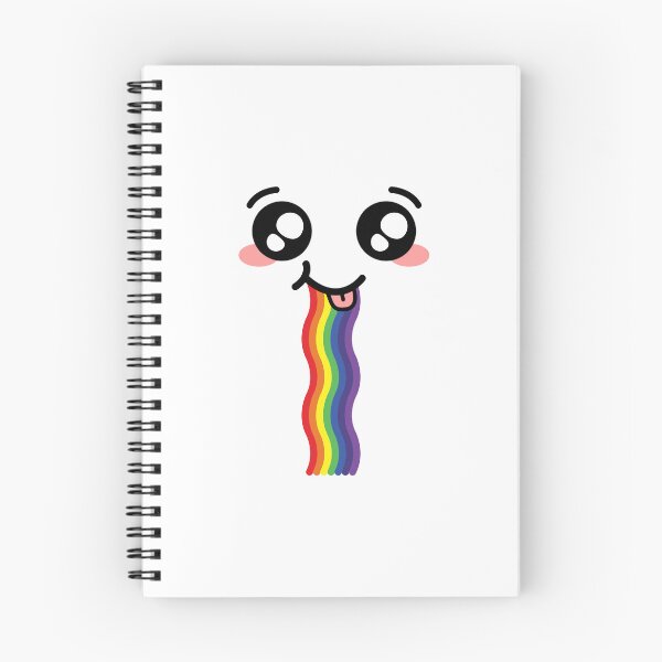Item preview, Cute kawaii rainbow drooling face designed and sold by BlushyPrint.