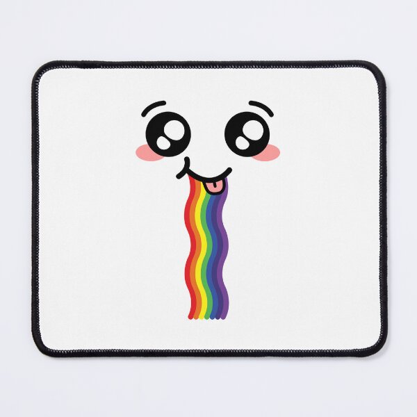 Item preview, Cute kawaii rainbow drooling face designed and sold by BlushyPrint.