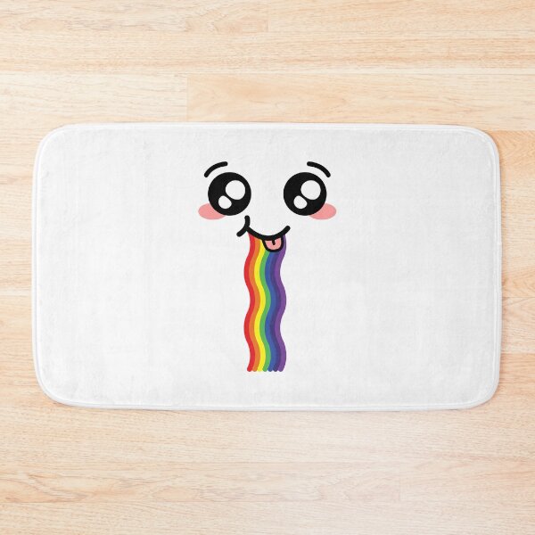 Item preview, Cute kawaii rainbow drooling face designed and sold by BlushyPrint.