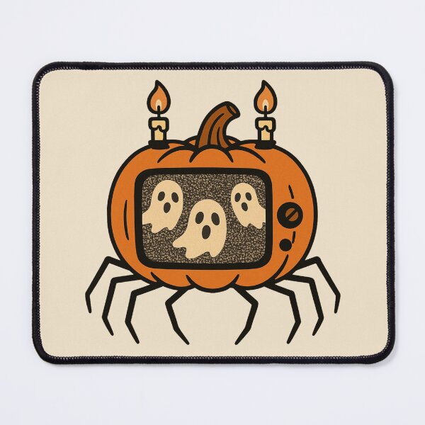 Item preview, Pumpkin TV with Ghostly Static and Candle Antennae designed and sold by Castiora.