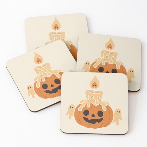 Item preview, Pumpkin Candle with Melting Wax Ghosts designed and sold by Castiora.