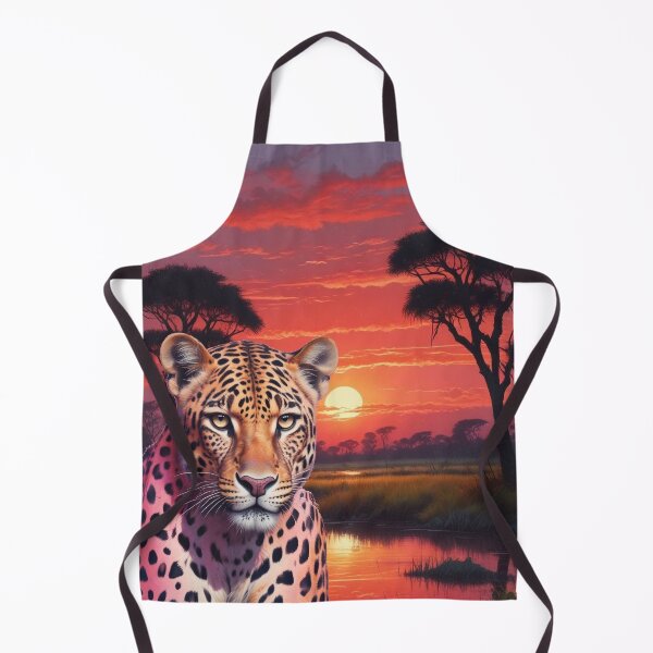 Item preview, Leopard in Okavango Delta at sunset designed and sold by GasconyPassion.