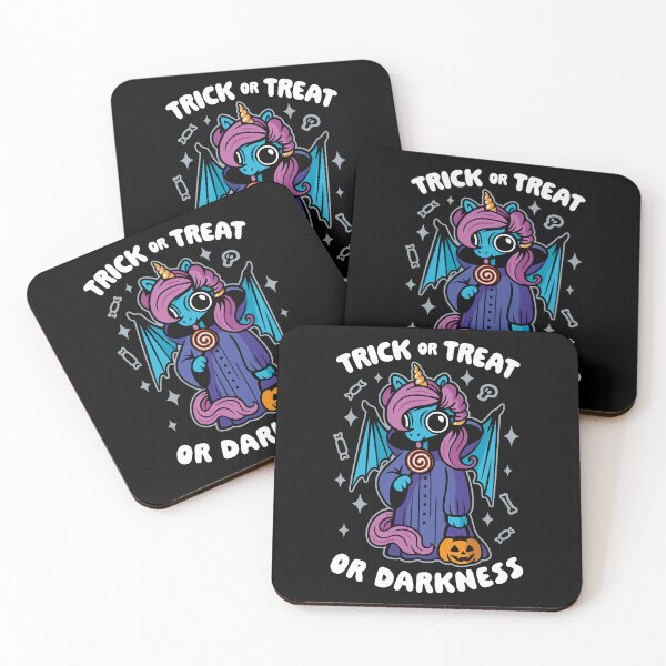 Item preview, Blue Pony Bat Unicorn Halloween Trick Treat Darkness designed and sold by Maud Tee Art.