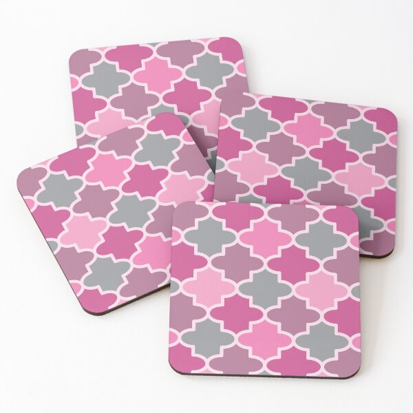 Item preview, Pink Gothic Castle Modern Colorful Stained Glass Geometric Pattern designed and sold by Angela Dow.