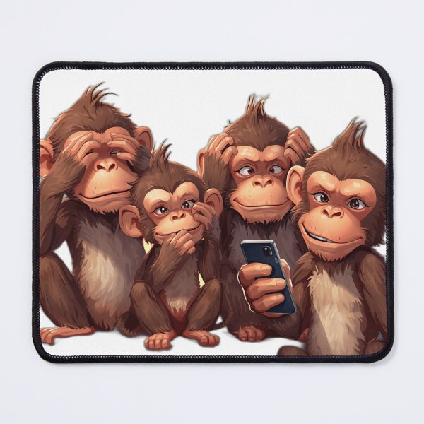 Item preview, Four Playful Monkeys: Classic Wisdom Meets Modern Curiosity designed and sold by VR-trends.