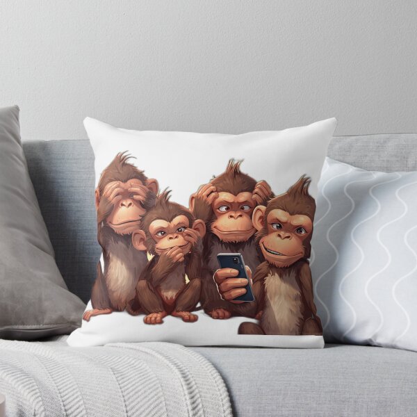 Item preview, Four Playful Monkeys: Classic Wisdom Meets Modern Curiosity designed and sold by VR-trends.
