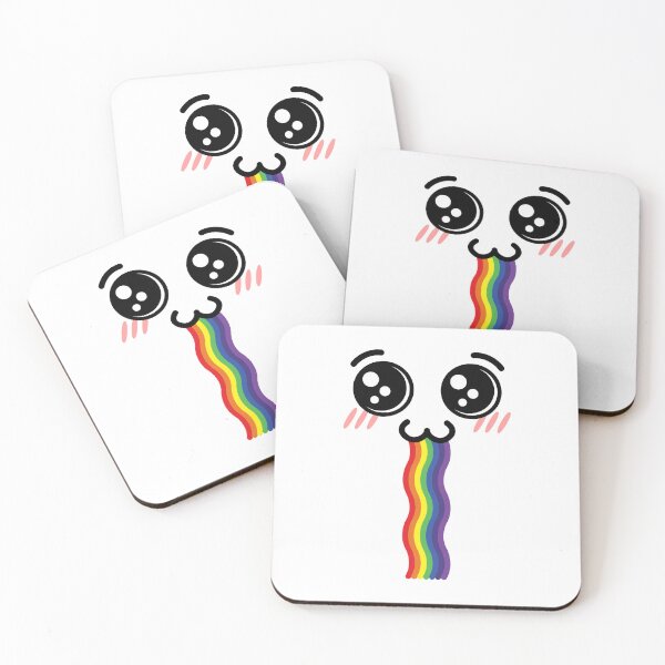 Item preview, Adorable kawaii owo rainbow drooling face designed and sold by BlushyPrint.