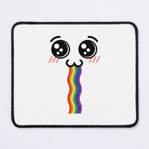 Item preview, Adorable kawaii owo rainbow drooling face designed and sold by BlushyPrint.
