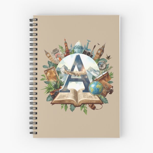 Item preview, Adventure Awaits – Vintage Travel Letter A Monogram | Wanderlust Globe & Airplane Design for Explorers and Dreamers designed and sold by AmenAlways.