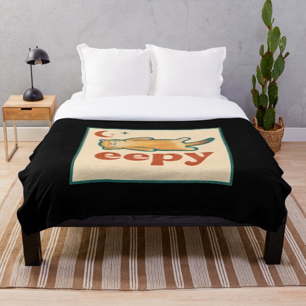 Item preview, Eepy Cat Silly Sleepy Cat Meme Cozy Retro Aesthetic designed and sold by Bongocomic.