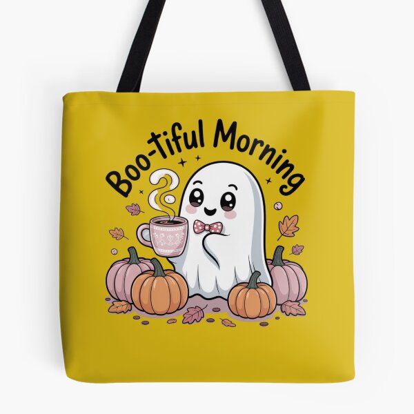 Item preview, Cute Coffee Ghost Halloween Cartoon designed and sold by Inkspaced.