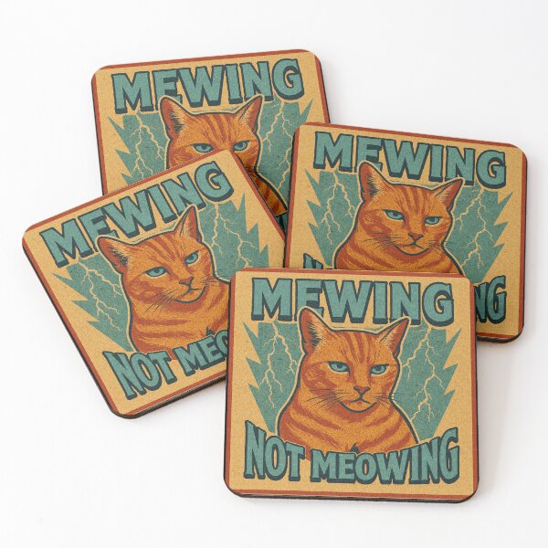 Item preview, Cat Meme Mewing Not Meowing Retro Lightning Comic Vintage Aesthetic designed and sold by Bongocomic.