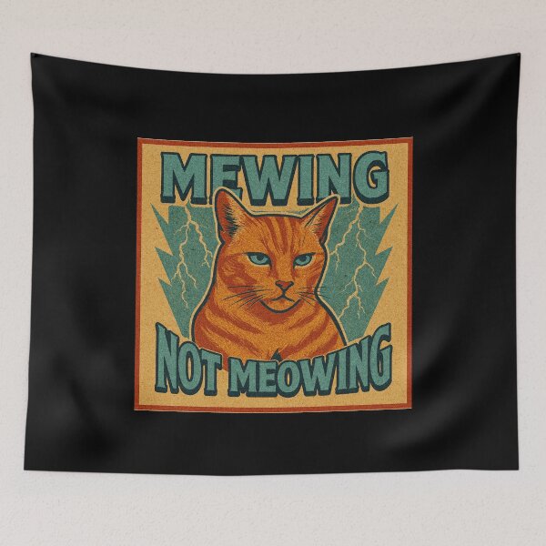 Item preview, Cat Meme Mewing Not Meowing Retro Lightning Comic Vintage Aesthetic designed and sold by Bongocomic.