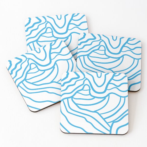Item preview, Abstract Blue Wave Line Pattern – Modern Minimal Design designed and sold by Infinite drip.