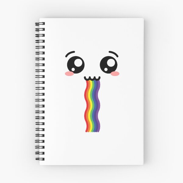 Item preview, Cute kawaii dizzy rainbow drooling face designed and sold by BlushyPrint.
