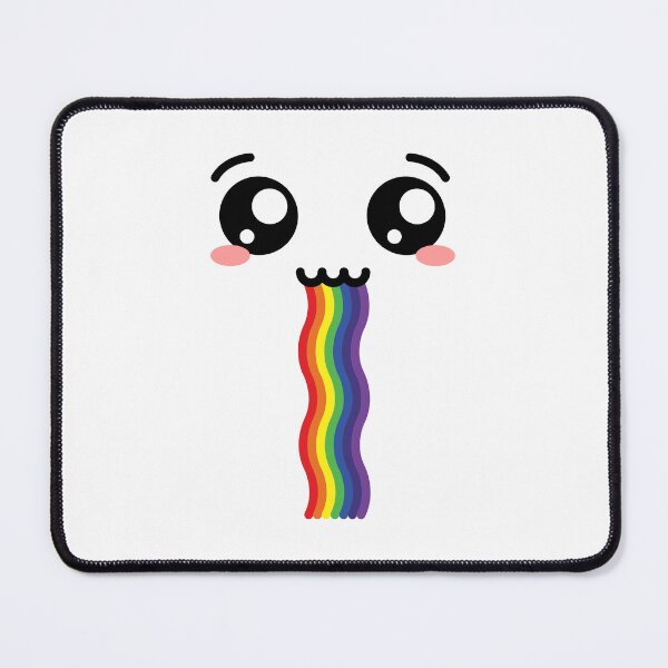 Item preview, Cute kawaii dizzy rainbow drooling face designed and sold by BlushyPrint.