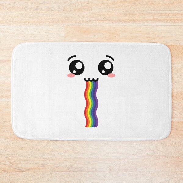 Item preview, Cute kawaii dizzy rainbow drooling face designed and sold by BlushyPrint.